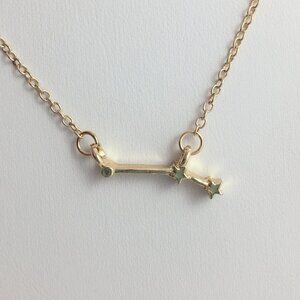 Jewelry necklace Aries astrology zodiac constellation sky symbol gold tone new